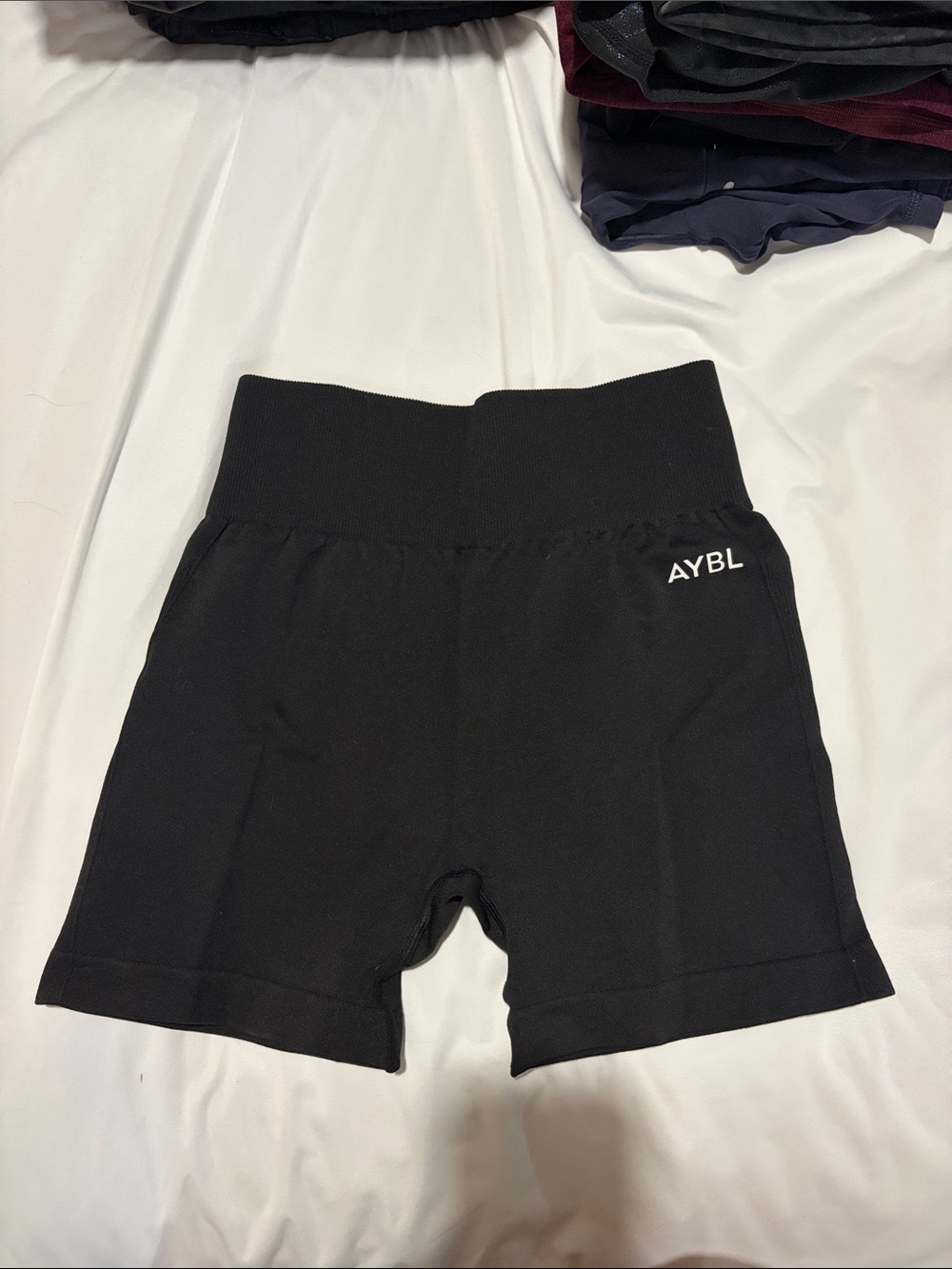 AYBL Black High-Waist Athletic Bike Shorts